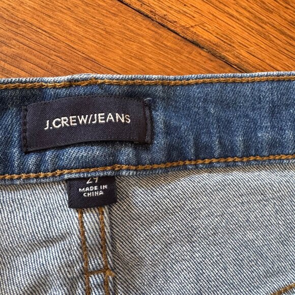 J.Crew Womens Skirt L Blue Denim Button-Front Cotton Blend Casual - Picture 3 of 6